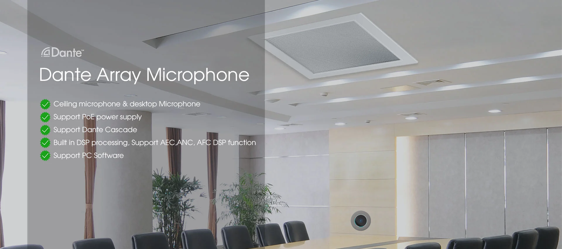 Produttore di microfono ad array dante