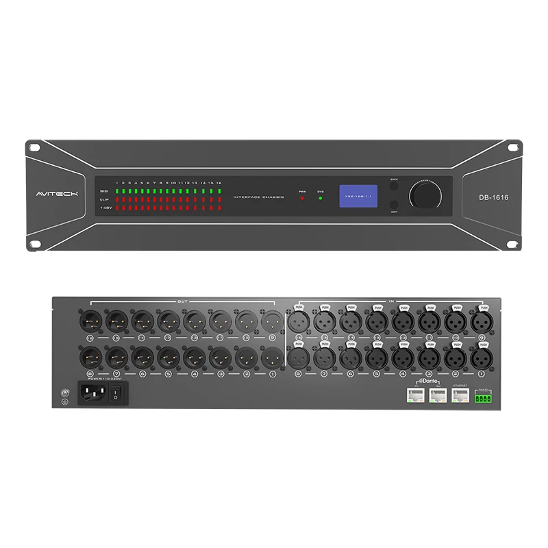 Dante 16 in 16 Out Network Audio Interface Box