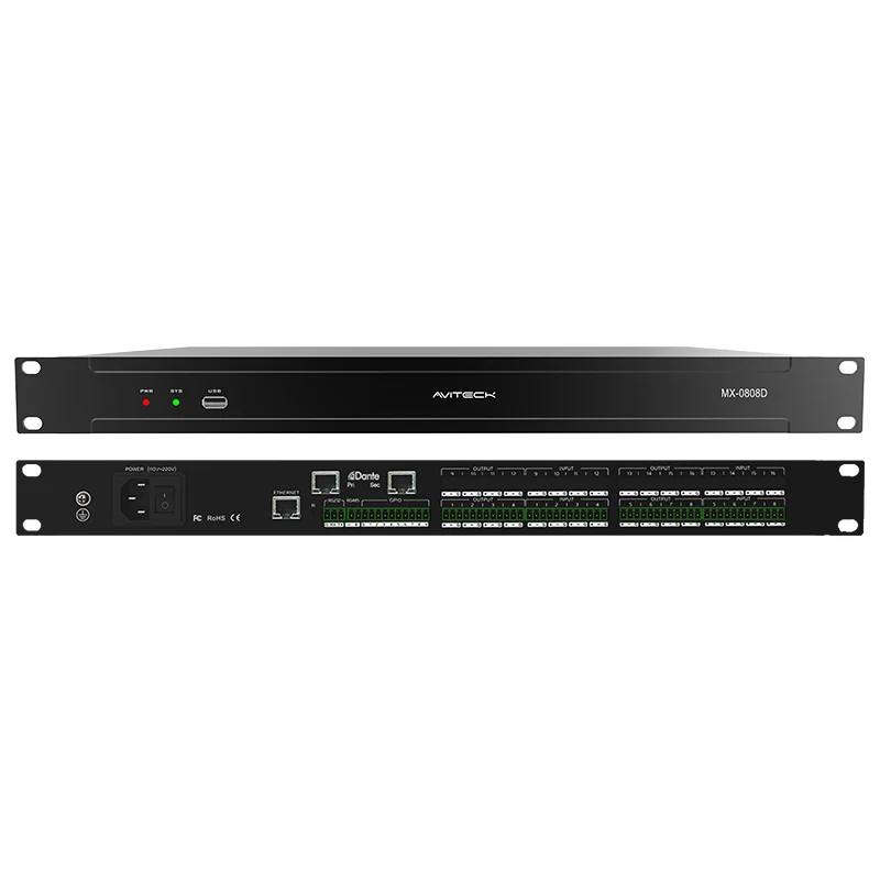 Dante 8 in 8 Processore audio di rete